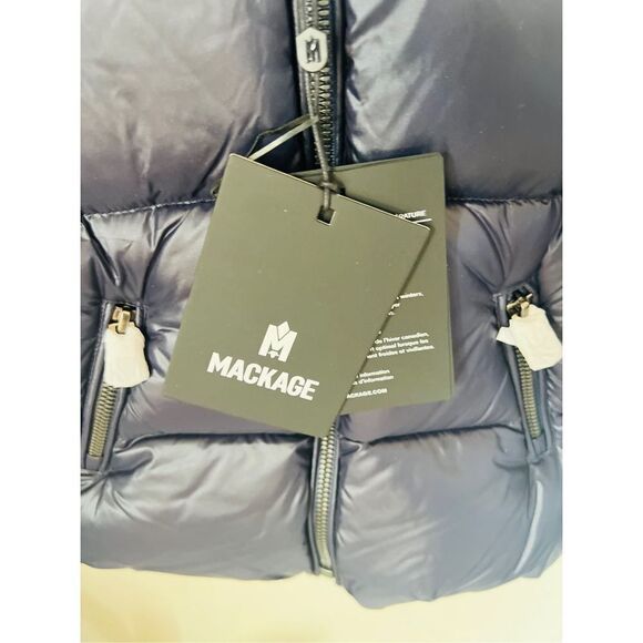 MACKAGE Morgan Water Repellent Down Insulated Hooded Puffer Jacket, 6 Months NWT - Picture 8 of 17